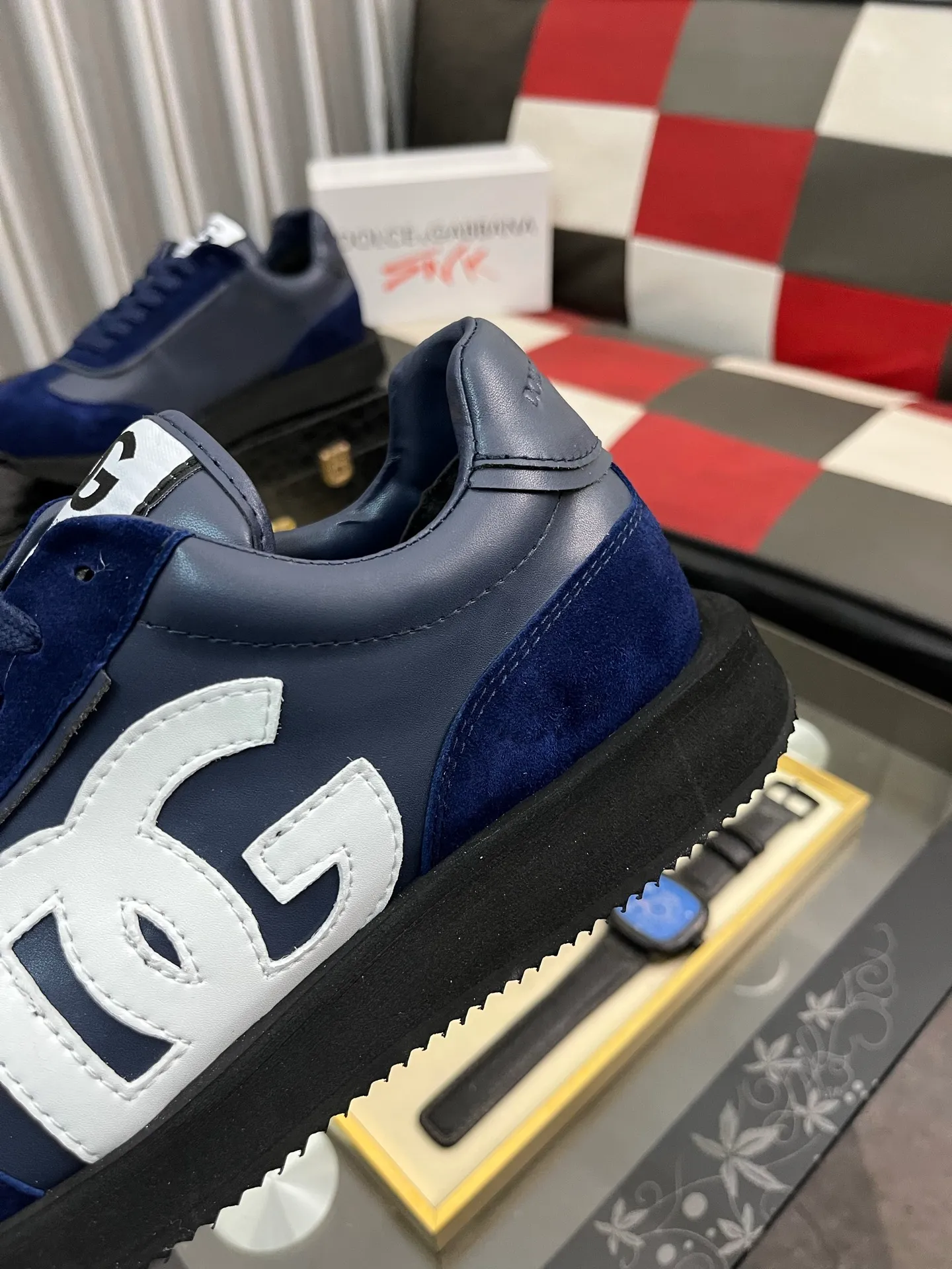 Men's Men's Shoes💰458⌚️⌚️Dolce&Gabbana••DG✔️High-end men's sports•casual shoes. Original goods from top counters. Original imported cowhide, multi-material splicing design ➕Imported cowhide lining, cowhide feet ➕Original TPR elastic outsole. Size: 36-46